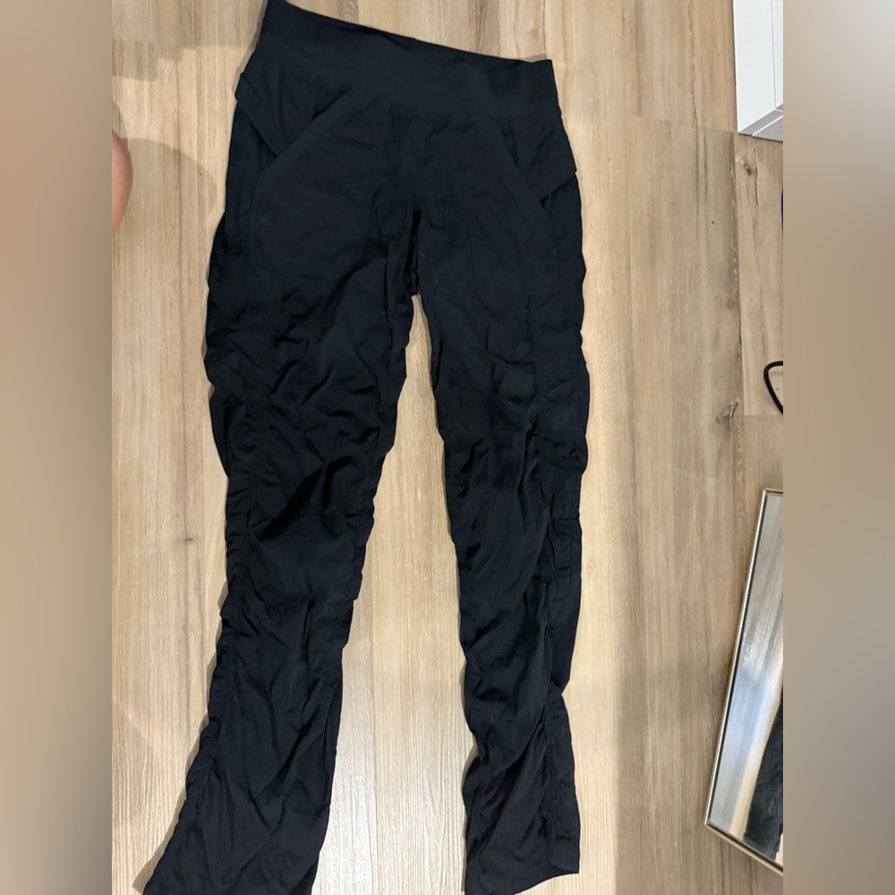 Lululemon Black Ruched studio Pants
